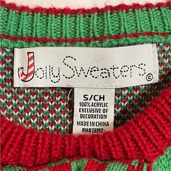 FESTIVE UGLY CHRISTMAS SWEATER TIE & SUSPENDERS SZ SM - Picture 11 of 12